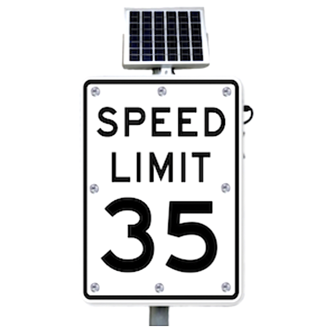 trafficthingz.com: 35mph Flashing Speed Limit Sign